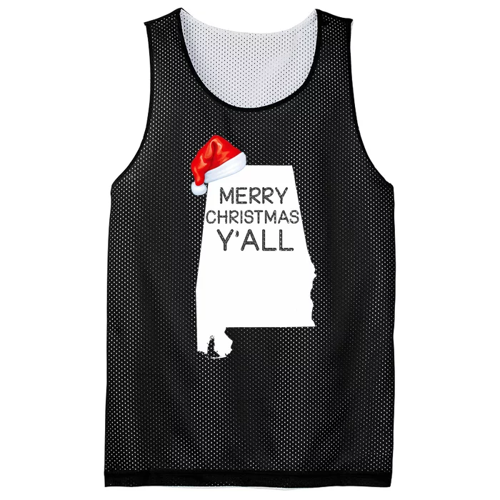 Alabama Merry Christmas YAll Alabama Christmas Mesh Reversible Basketball Jersey Tank