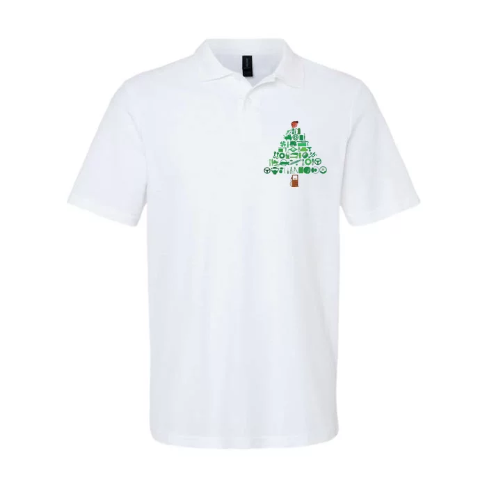 Auto Mechanic Car Engineer Holiday Christmas Tree Racing Fan Softstyle Adult Sport Polo