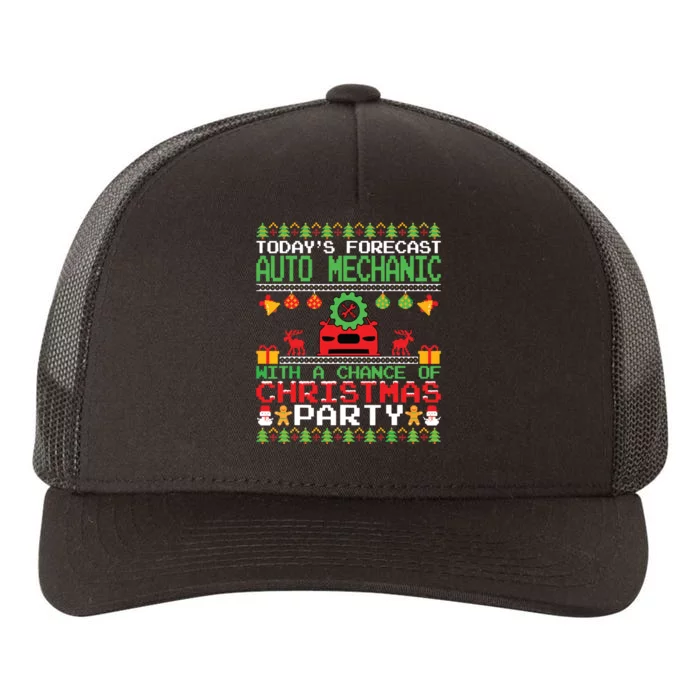 Auto Mechanic Christmas Party Car Mechanic Xmas Ugly Style Yupoong Adult 5-Panel Trucker Hat