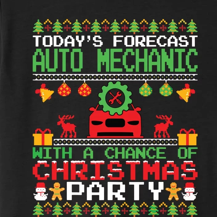 Auto Mechanic Christmas Party Car Mechanic Xmas Ugly Style ChromaSoft Performance T-Shirt