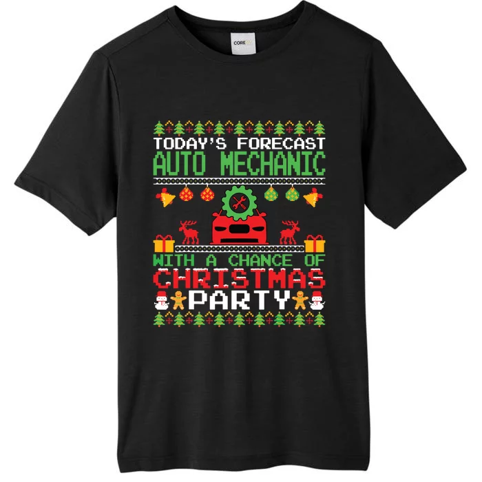 Auto Mechanic Christmas Party Car Mechanic Xmas Ugly Style ChromaSoft Performance T-Shirt