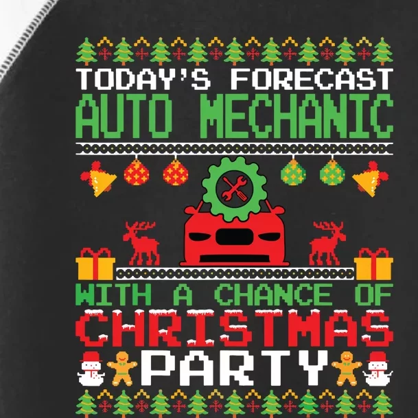 Auto Mechanic Christmas Party Car Mechanic Xmas Ugly Style Toddler Fine Jersey T-Shirt