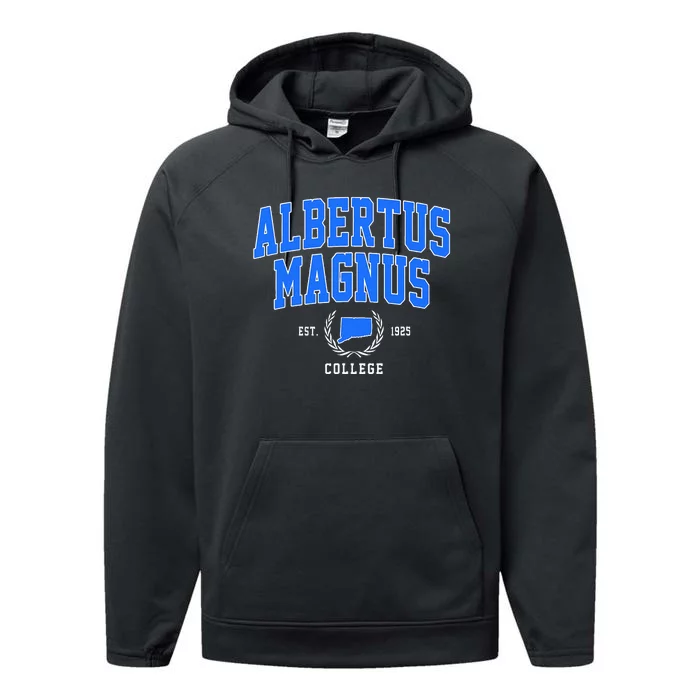 Albertus Magnus College Arch Performance Fleece Hoodie