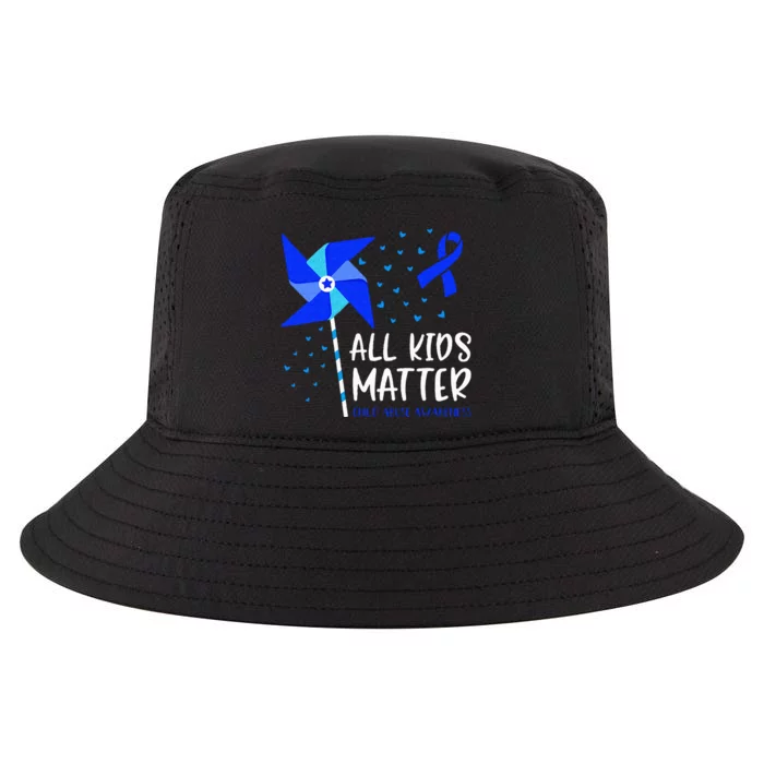 All Matter Child Abuse Prevention Awareness Pinwheel Cool Comfort Performance Bucket Hat