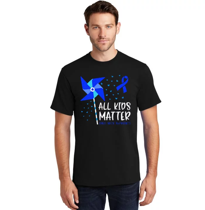 All Matter Child Abuse Prevention Awareness Pinwheel Tall T-Shirt