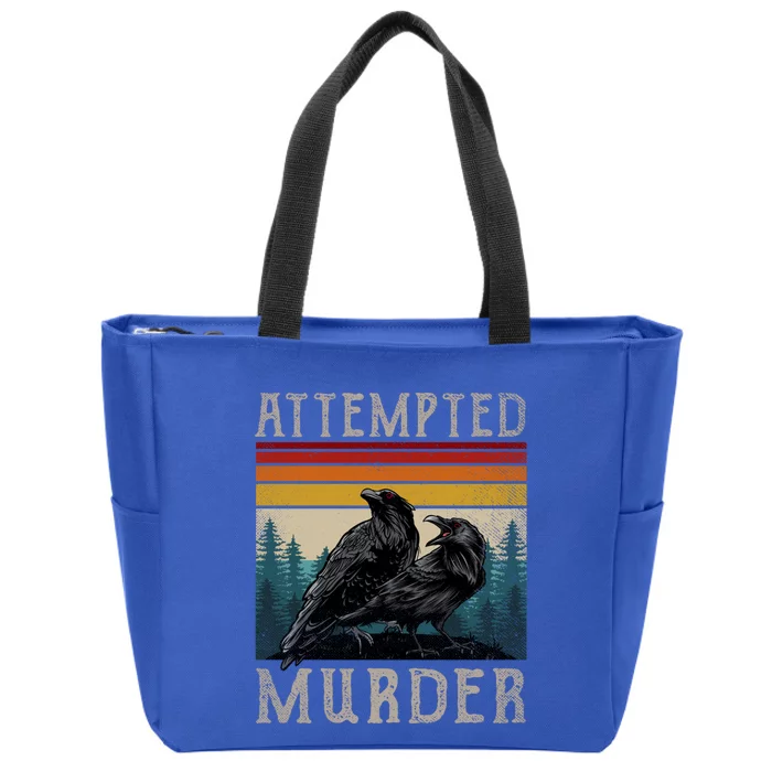 Attempted Murder Crows Zip Tote Bag