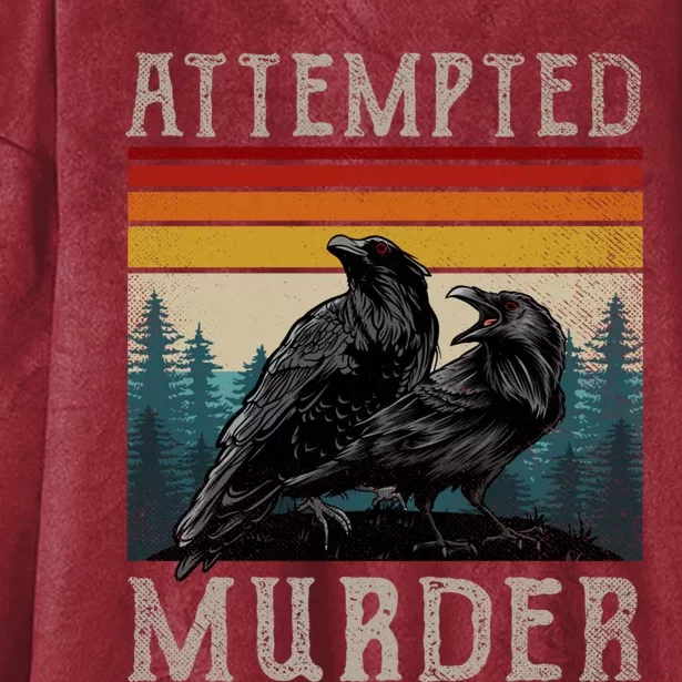 Attempted Murder Crows Hooded Wearable Blanket