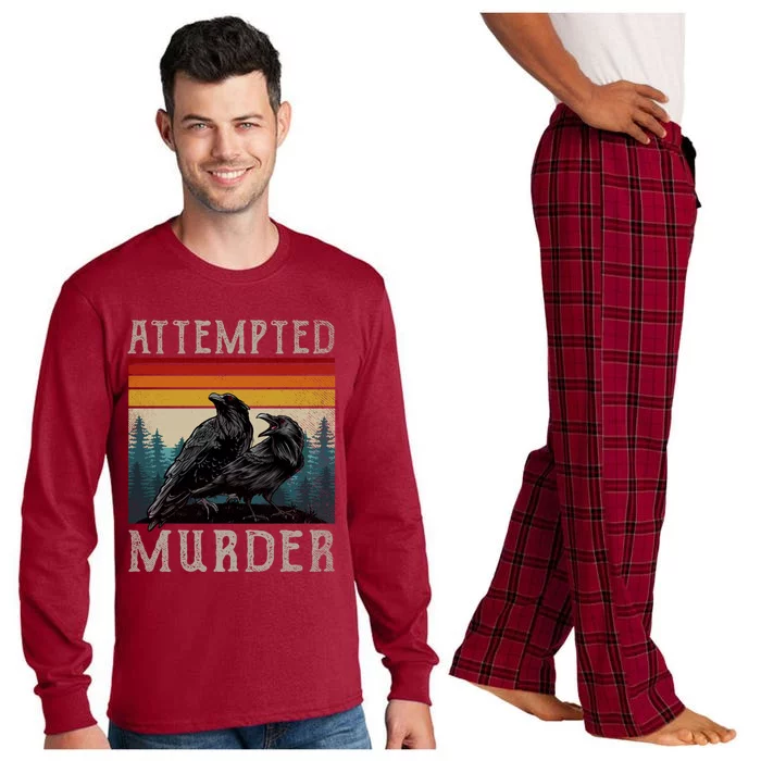 Attempted Murder Crows Long Sleeve Pajama Set