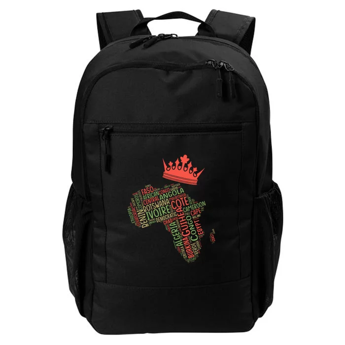 African Map Cloud Gift For Black History Month Daily Commute Backpack