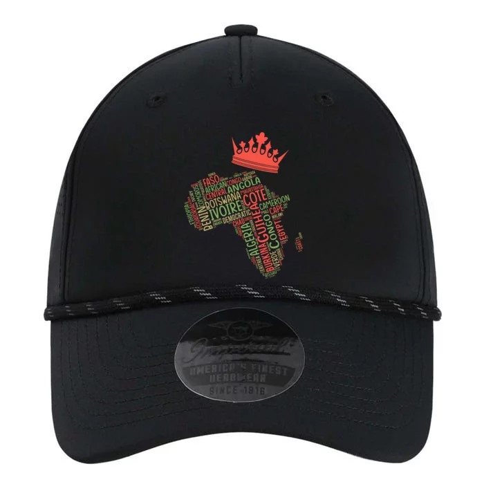 African Map Cloud Gift For Black History Month Performance The Dyno Cap