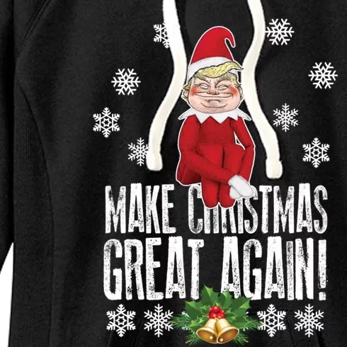 Awesome Make Christmas Great Again! Donald Trump Elf Great Gift Women's Fleece Hoodie