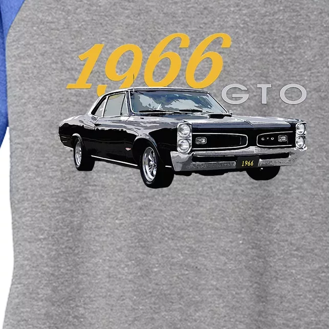 American Muscle Cars1966 Gto Classic Cars Car Guys 1960s Women's Tri-Blend 3/4-Sleeve Raglan Shirt