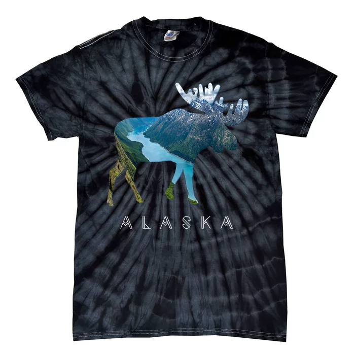 Alaska Moose Chugach National Forest State Park Souvenir Tie-Dye T-Shirt