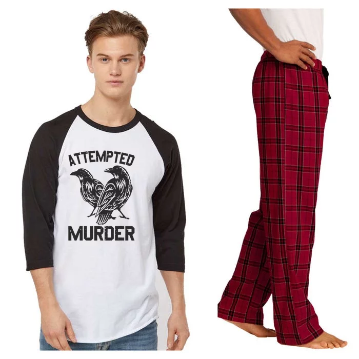 Attempted Murder Crow Raglan Sleeve Pajama Set