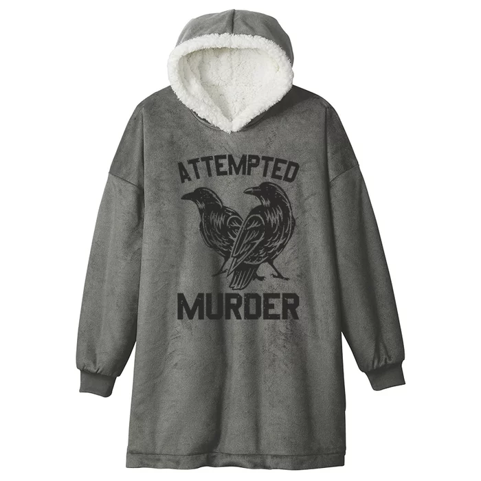 Attempted Murder Crow Hooded Wearable Blanket