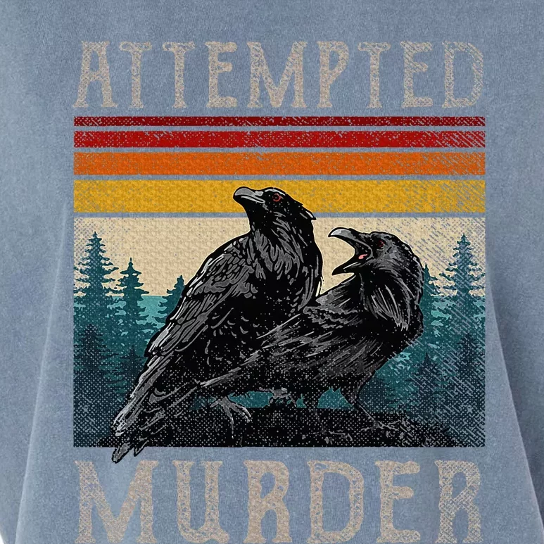 Attempted Murder Crows & Raven Edgar Allen Poe Garment-Dyed Women's Muscle Tee