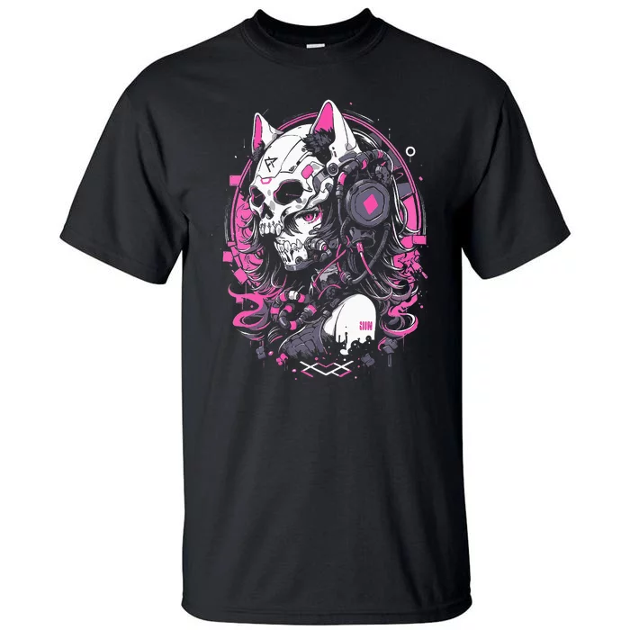 Anime Manga Cat Girl Aesthetic Techwear Harajuku Tall T-Shirt