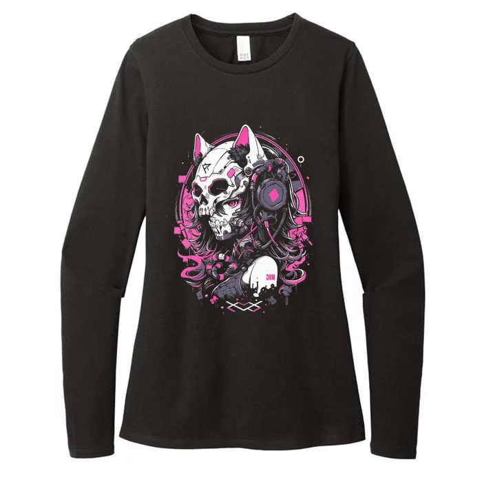 Anime Manga Cat Girl Aesthetic Techwear Harajuku Womens CVC Long Sleeve Shirt