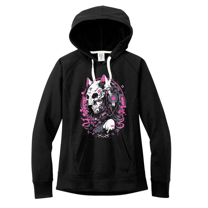 Anime Manga Cat Girl Aesthetic Techwear Harajuku Women's Fleece Hoodie