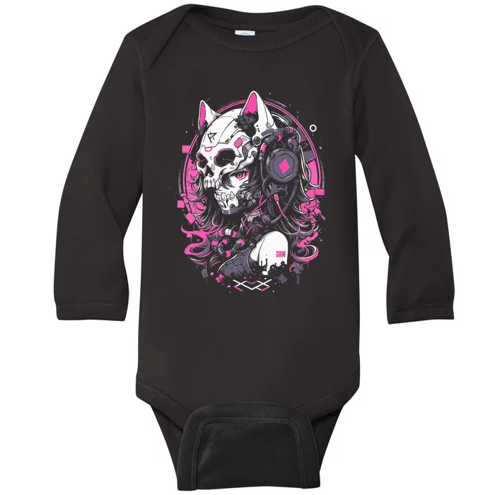 Anime Manga Cat Girl Aesthetic Techwear Harajuku Baby Long Sleeve Bodysuit