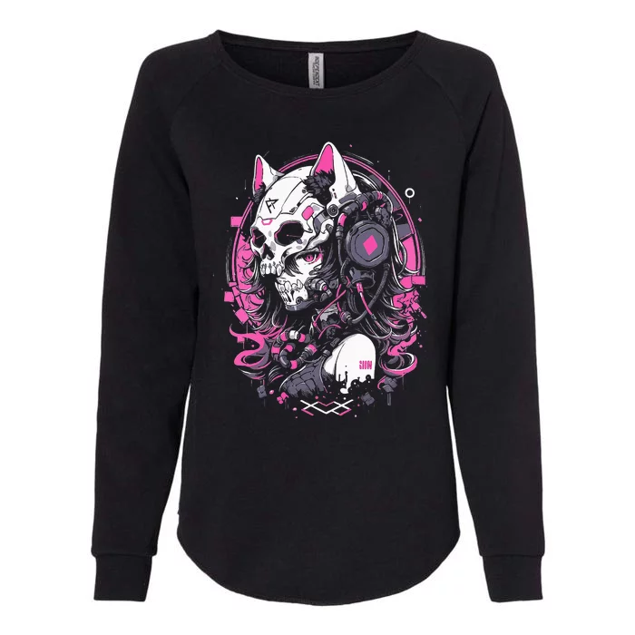 Anime Manga Cat Girl Aesthetic Techwear Harajuku Womens California Wash Sweatshirt