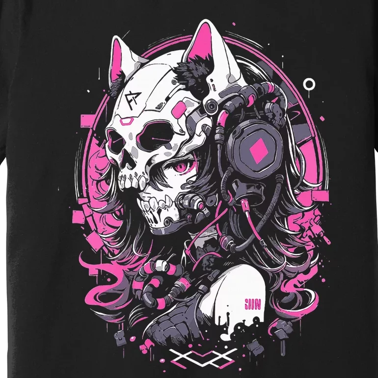 Anime Manga Cat Girl Aesthetic Techwear Harajuku Premium T-Shirt