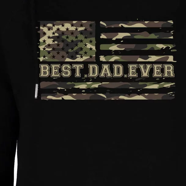 American Military Camouflage Flag Funny Gift Best Dad Ever Womens Funnel Neck Pullover Hood