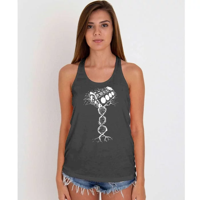 auto mechanic car mechanics mechanic retro Women's Knotted Racerback Tank