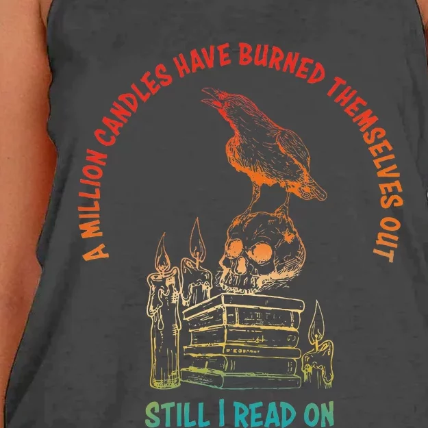 A Million Candles Have Burned Themselves Out Women's Knotted Racerback Tank