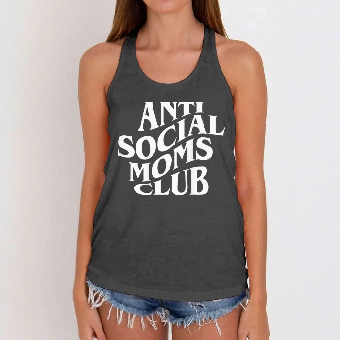 Antisocial Moms Club Anti Social Mama Anxiety Women's Knotted Racerback Tank