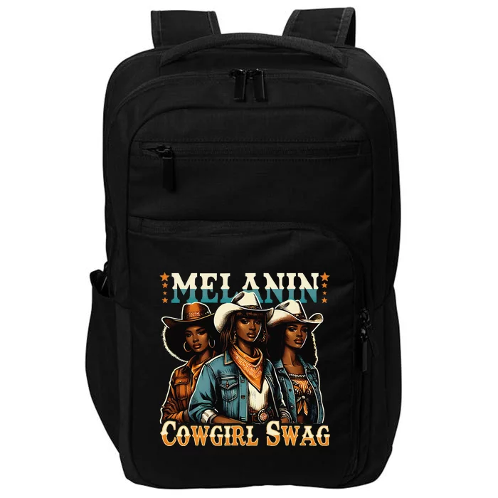 African Melanin Cowgirl Swag Black History Melanin Cowgirls Impact Tech Backpack