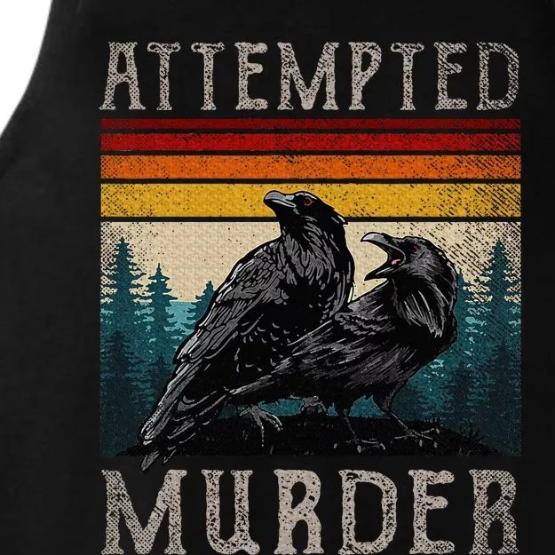 Attempted Murder Crows & Edgar Allen Poe Ladies Tri-Blend Wicking Tank