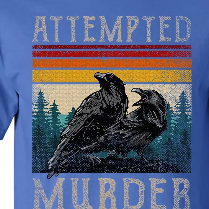 Attempted Murder Crows & Edgar Allen Poe Tall T-Shirt