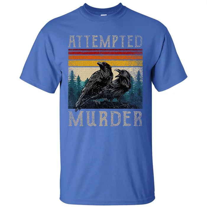 Attempted Murder Crows & Edgar Allen Poe Tall T-Shirt