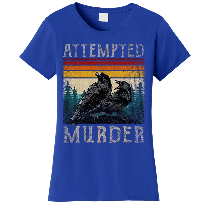 Attempted Murder Crows & Edgar Allen Poe Women's T-Shirt