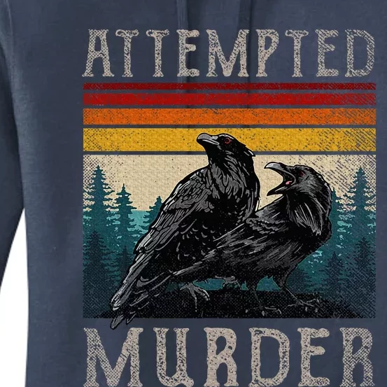 Attempted Murder Crows & Edgar Allen Poe Women's Pullover Hoodie