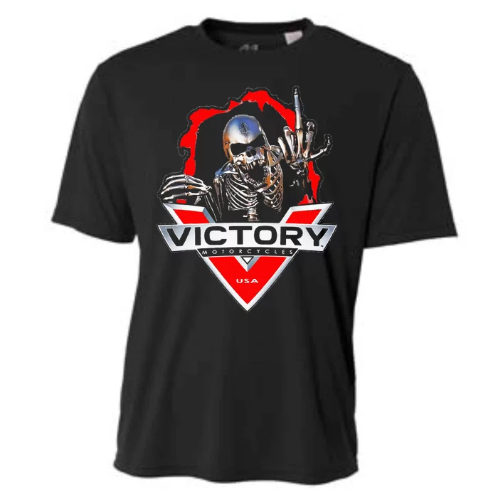 American Motor Cycles Victory Usa Skeleton Cooling Performance Crew T-Shirt