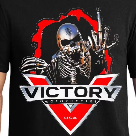 American Motor Cycles Victory Usa Skeleton Pajama Set