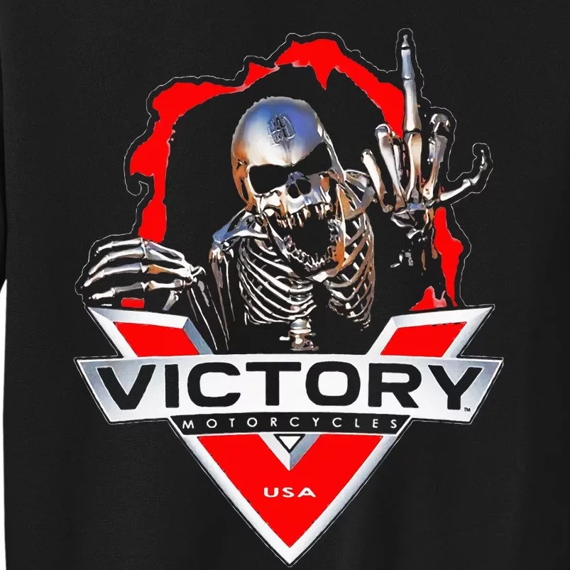 American Motor Cycles Victory Usa Skeleton Tall Sweatshirt