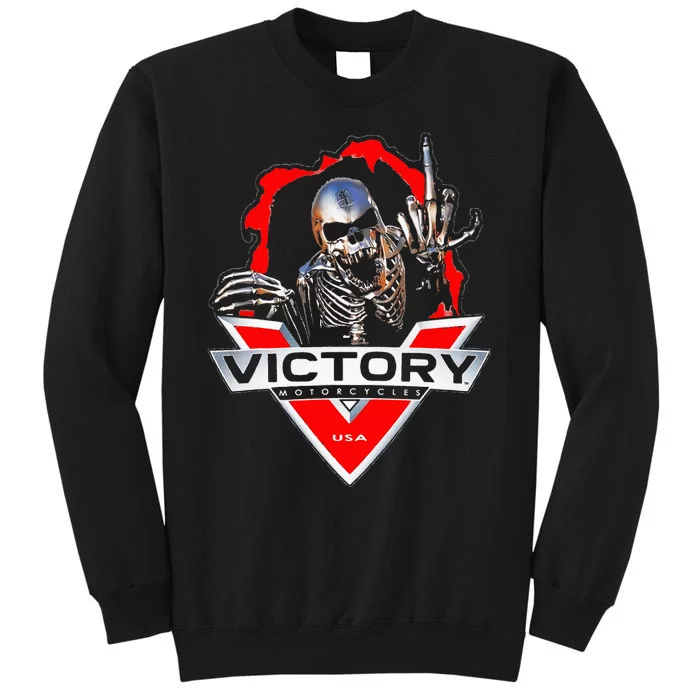 American Motor Cycles Victory Usa Skeleton Tall Sweatshirt