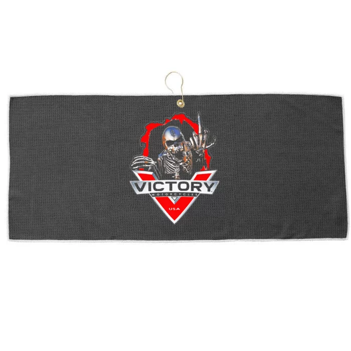 American Motor Cycles Victory USA Skeleton Funny Graphic Large Microfiber Waffle Golf Towel