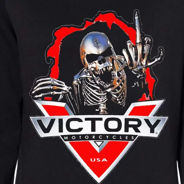 American Motor Cycles Victory USA Skeleton Funny Graphic Womens California Wash Sweatshirt