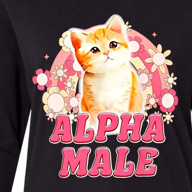 Alpha Male Cat Kitten Funny For Men Women Womens Cotton Relaxed Long Sleeve T-Shirt