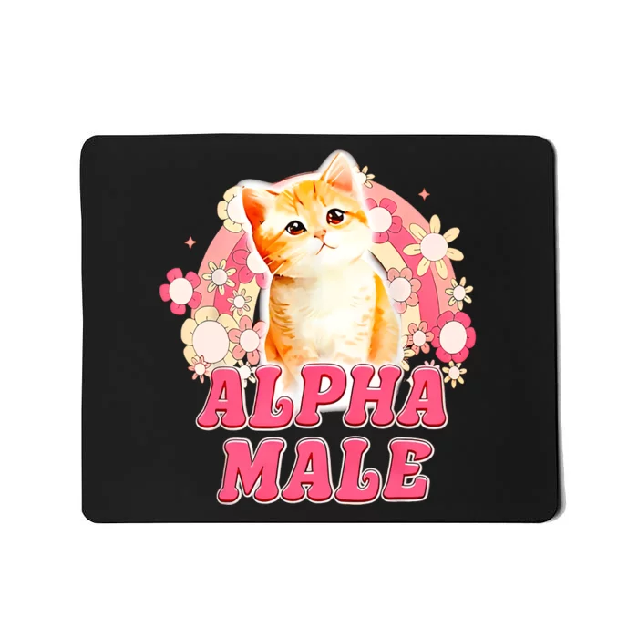 Alpha Male Cat Kitten Funny For Men Women Mousepad