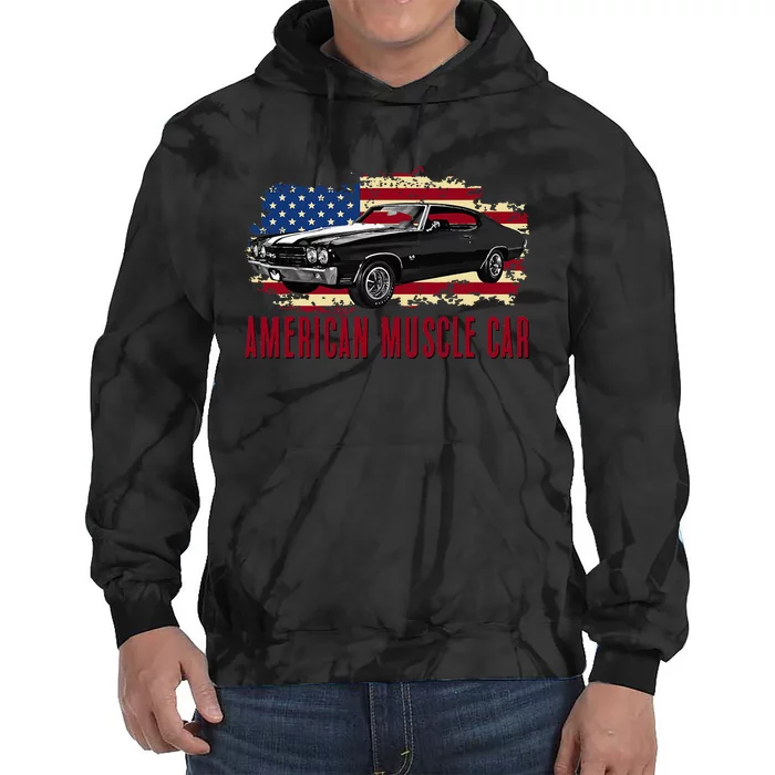 American Muscle Car Tie Dye Hoodie