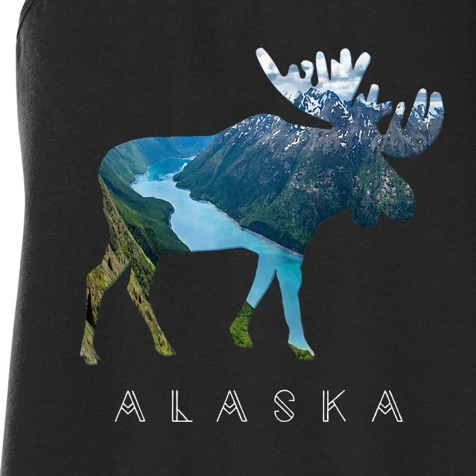 Alaska Moose Chugach National Forest State Park Souvenir Women's Racerback Tank