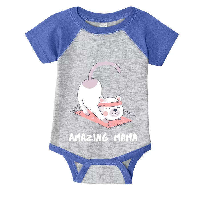 Amazing Mama Cat Yoga Mom Cute Gift Infant Baby Jersey Bodysuit