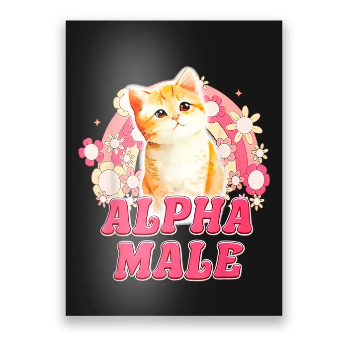 Alpha Male Cat Kitten Funny Poster