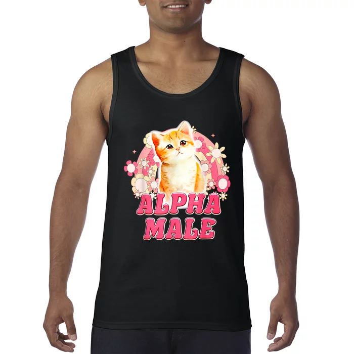 Alpha Male Cat Kitten Funny Tank Top