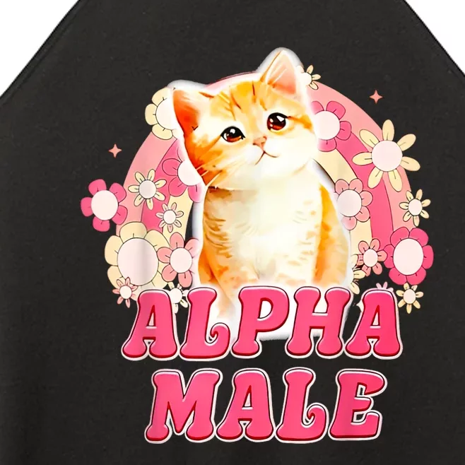 Alpha Male Cat Kitten Funny Women’s Perfect Tri Rocker Tank